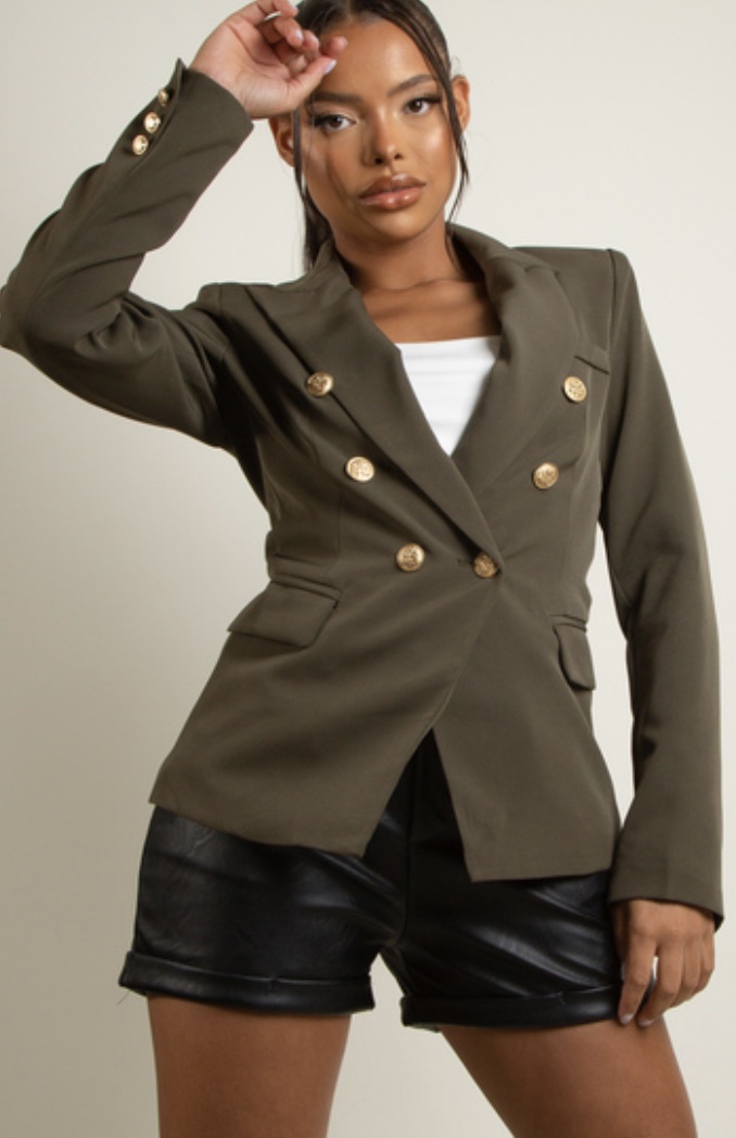 Khaki blazer clearance